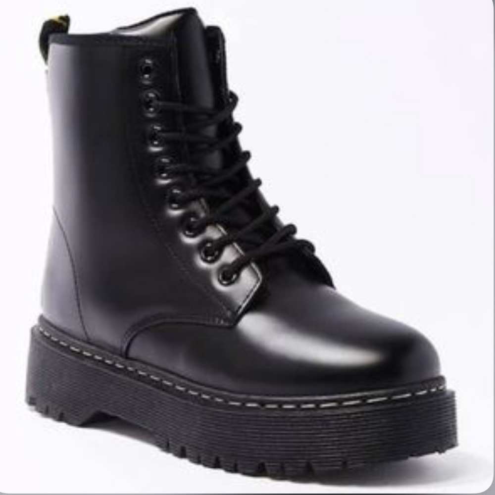 Black Platform combat boots